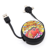 Drum design scaling 3 in 1 typec lightning micro usb charging cable 