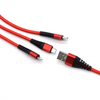 Hot Sale Nylon Braided 1.2m Charging USB Cable 3 in 1 Multi-Use for iPhone Micro USB Type C Data Cable