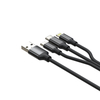 Nylon Braided Fast Charge Type C Cables Phone Charger 3 in 1 Micro Data USB Charging Cable for iPhone Apple