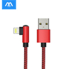 90 Degree Nylon Micro USB Cable 2.4A Fast Charing QC 3.0 /2.0 Right Angle V8 Cable for Mobile Game