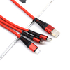 Hot Sale Nylon Braided 1.2m Charging USB Cable 3 in 1 Multi-Use for iPhone Micro USB Type C Data Cable