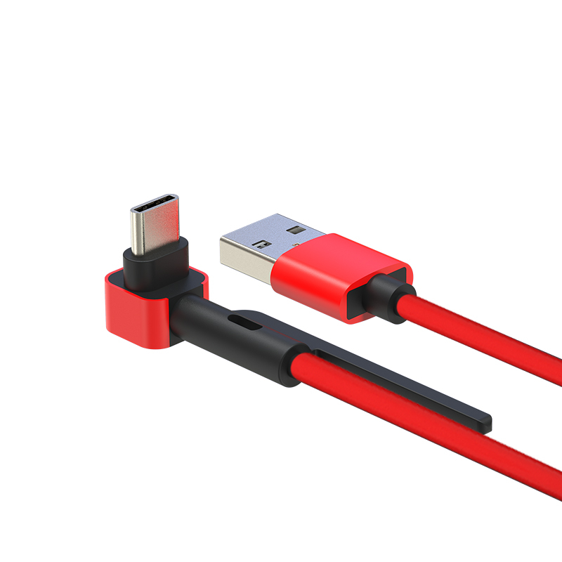 Factory Direct Supply Elbow Type-C Charge Sync USB Cable Charger USB Data Cable Cell Phone Accessories Suitable for Charging During Game Time