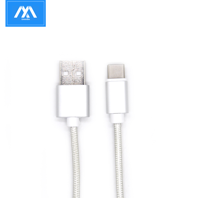 50cm 3A Cloth Braided Fast Charging Sync Charger Type C USB Cable for Huawei Xiaomi Phones