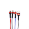 Wholesale Factory Direct Supply 3 in 1 Multi-Functional Fast Charging Line USB Date Transmission Cable