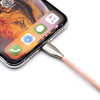 Zinc Alloy Lovely Pink Nylon Braided iPhone Cable Data Charger Cable