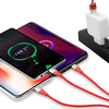 Hot Selling Factory 3 in 1 Multi-Function Cable Nylon Cloth Braided 5V 2.4A USB Charger Cable
