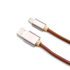 Leather Alumium Shell 8 Pin Lightning USB Cable Data Cable Sync Data Transmission for iPhone X