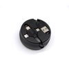 Drum design scaling 3 in 1 typec lightning micro usb charging cable 