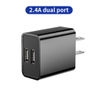 Factory Direct Selling US EU UK Plug Quick Charger 12W Cell Phone Dual Port USB Wall Charger