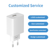 12W USB Charging EU Plug Wall Travel Adapter European Standard Charger for iPhone, Samsung, iPad Tablet