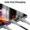 3 in 1 1m Charging Cable for iPhone 14 iPad Air Samsung Xiaomi TPE Data Sync Charge USB Type C Micro Cable for Oneplus 10 Realme