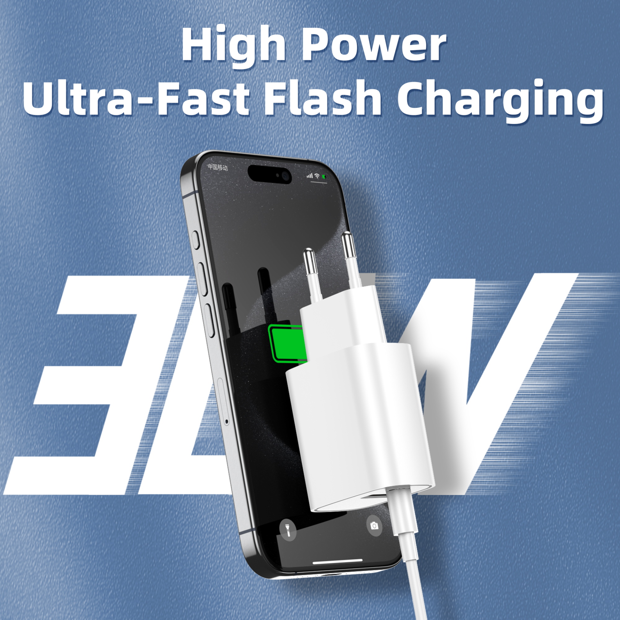 30W Dual Port Smart Fast Charger Fully Compatible with Samsung and Huawei Super Fast Protocol Charging for Laptops and Mobiles
