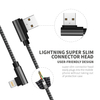 90 Degree USB Data Charger Cable for iPhone for iPad Type C Micro USB for Samsung for Huawei Phone Short Cord Charg