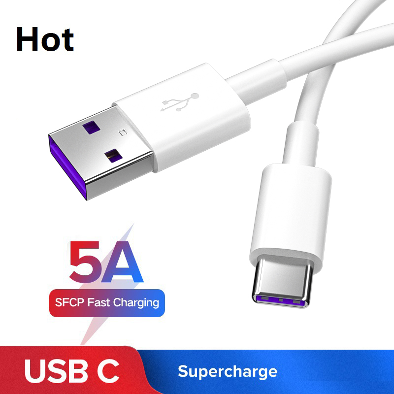 Super Fast Charging Cable 5A Type C USB Cable Mobile Phone USB C Charger Data Cable for 1m 2m