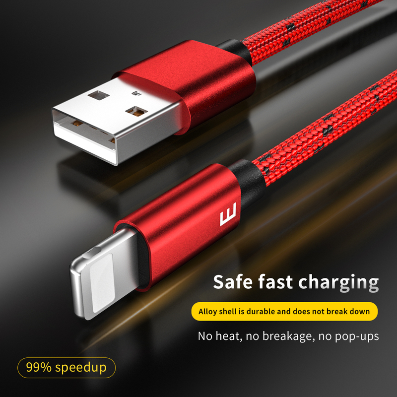 Nylon Braided 1m 2m 6FT 3m Cheap Durable USB to Lightning Fast Charging Data Cables for iPhone Charger Cable