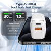 Universal 30W PD Fast Charger Dual Port Phone Charger for Smartphone Tablet Laptop-Type C with OTP OVP Protection for Camera Use
