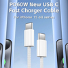  Latest 60W USB-C Charge Cable 1m for iPhone 15 PRO Max Nylon Braided Type C to Type C Cord iPhone15 Pd Charger Data Cable