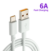 6A Super Fast Charging USB C Cable Data Line 1m 2m 3FT 6FT for Huawei Super Fast Charger Type C Cable