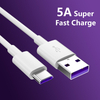 Super Fast Charging Cable 5A Type C USB Cable Mobile Phone USB C Charger Data Cable for 1m 2m
