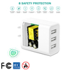 17W Fast Charging 3-USB Multi-Port Electric Charger Dual USB Charging Head for Mobile Phones Flats Small Fans European Gauge