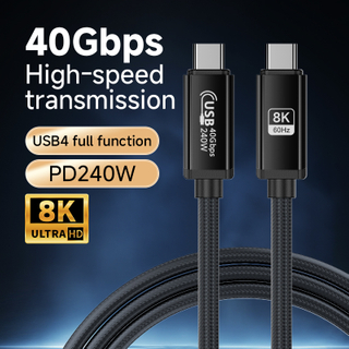  8K USB4 Type C Cable 40gbps 240W Pd3.1 QC4.0 for Samung Thunderbolt 4 Fast Charging Cable Thunderbolt3 USB C to C Data Transfer