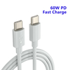  3A 60W Pd QC3.0 Type C To Type-C Cable Fast Charging USB Data Cable for Mobile Phone