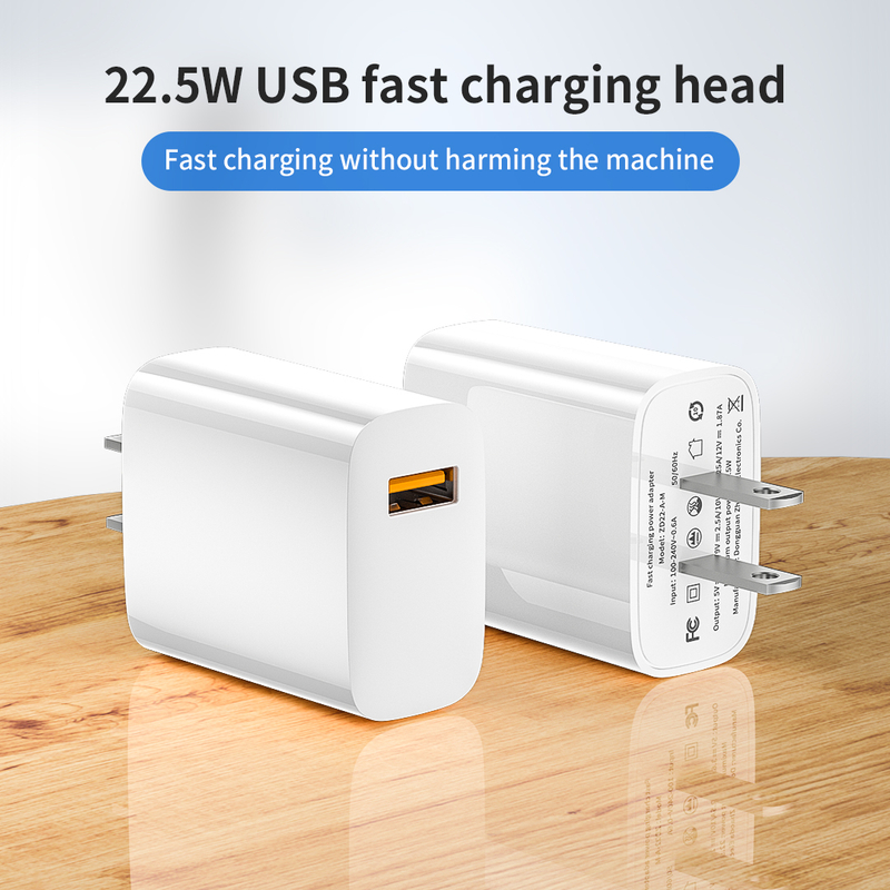 QC3.0 Super Fast Mobile Phone Charger 22.5W USB Phone Charger Power Adapter Travel Charger