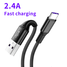 Cell Phone Accessories 3FT USB Cable Tipo-C High Speed 2.4A Charging USB Type C Cable for Samsung