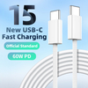 Latest 60W USB-C Charge Cable 1m for iPhone 15 PRO Max Nylon Braided Type C to Type C Cord iPhone15 Pd Charger Data Cable