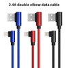 90 Degree USB Data Charger Cable for iPhone for iPad Type C Micro USB for Samsung for Huawei Phone Short Cord Charg