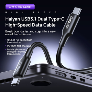 USB C 3.1 Gen 2 10gbps USB C to USB C Cable Fast Charging 100W Power Delivery High Speed Data Cable