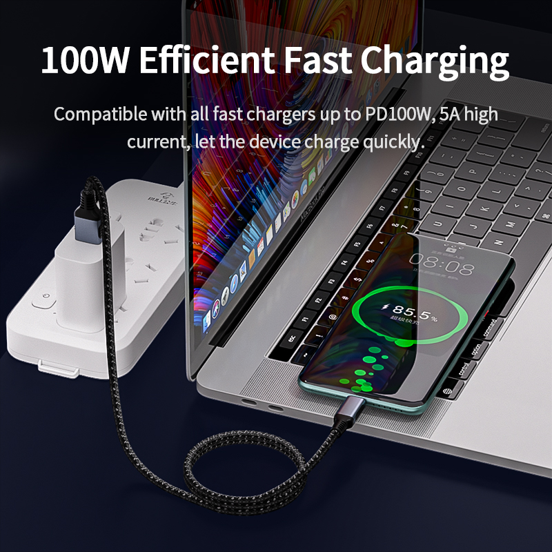 10gbps 100W 5A Power Delivery with E-Marker Chip Cable USB C to USB C 3.1 Gen 2 Cable
