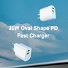 CE Certificate Competive Price USB C Wall Charger 20W Dual Port 1A+1C Fast Phone Charger