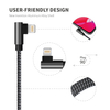 90 Degree USB Data Charger Cable for iPhone for iPad Type C Micro USB for Samsung for Huawei Phone Short Cord Charg