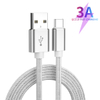 Nylon 3A Fast Charger Mobile Type C Charging Cable for Xiaomi Mi Braided USB C Type-C Cable 100cm