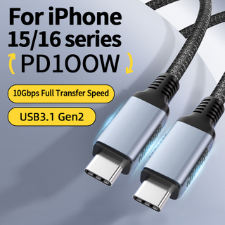 10gbps 100W 5A Power Delivery with E-Marker Chip Cable USB C to USB C 3.1 Gen 2 Cable