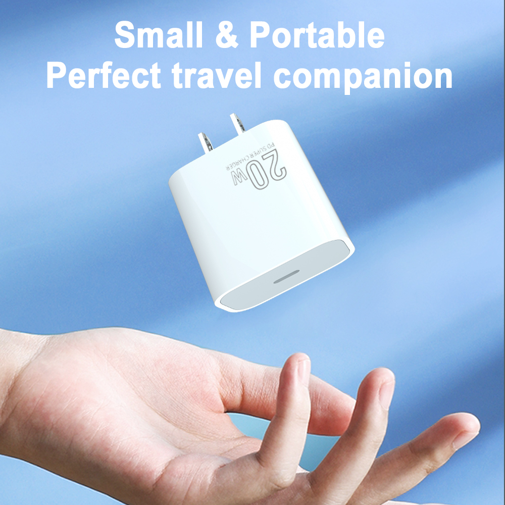 High Quality Mobile Phone Accessories China Manufacture Mobile Phone Emergency Charger for Apple iPhone 12 PD 20W Charger