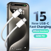  Latest 60W USB-C Charge Cable 1m for iPhone 15 PRO Max Nylon Braided Type C to Type C Cord iPhone15 Pd Charger Data Cable