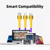 3 in 1 1m Charging Cable for iPhone 14 iPad Air Samsung Xiaomi TPE Data Sync Charge USB Type C Micro Cable for Oneplus 10 Realme