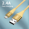 High Quality OEM 2.4A lightning Charger Cable Fast Charging Phone Accessories Wholesale USB Cable for iPhone 12 11