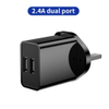 Factory Direct Selling US EU UK Plug Quick Charger 12W Cell Phone Dual Port USB Wall Charger