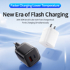 30W Dual Ports GaN Fast Charger EU CE Adapter Mobile Phone & Laptop Charger Small for Travel Charger