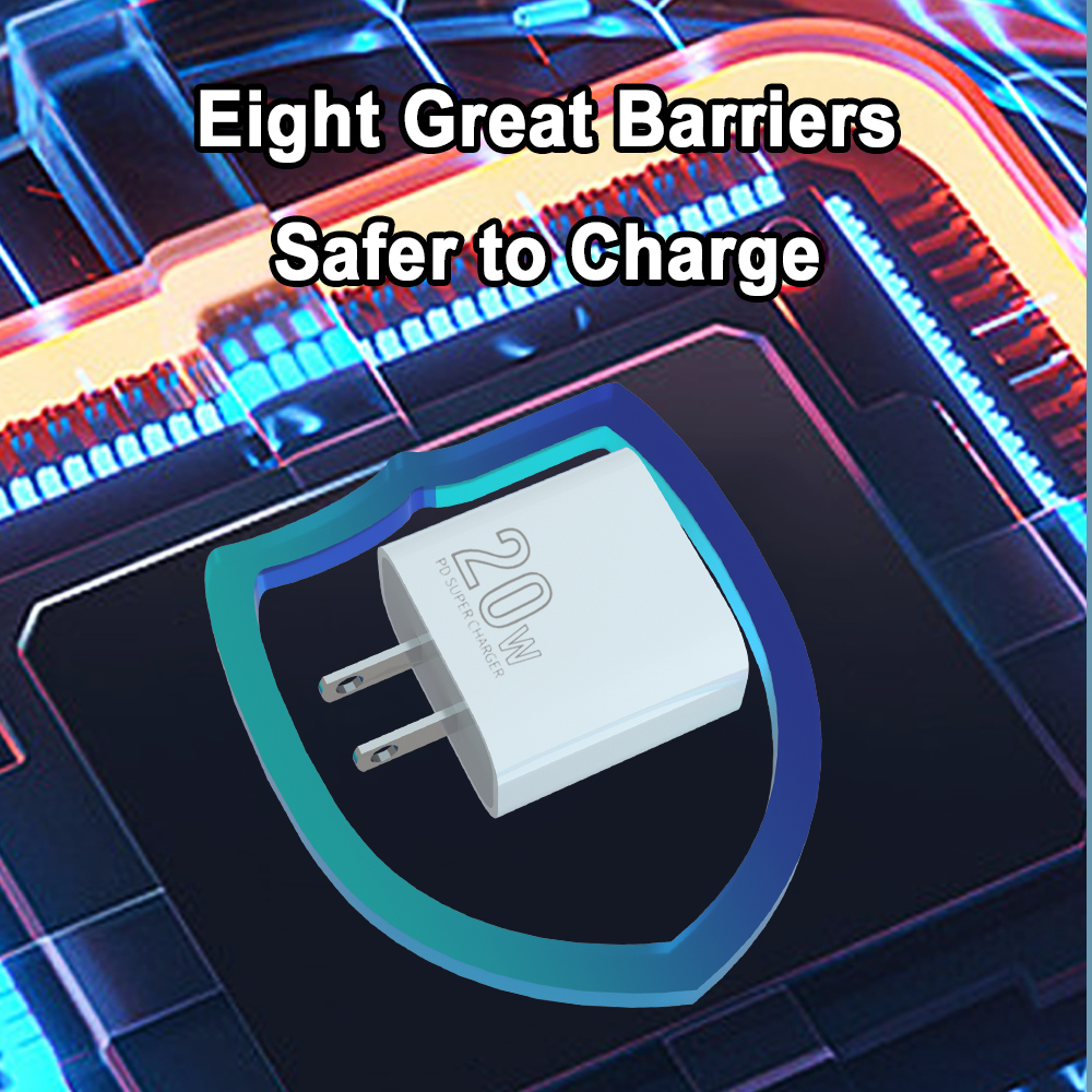 High Quality Mobile Phone Accessories China Manufacture Mobile Phone Emergency Charger for Apple iPhone 12 PD 20W Charger