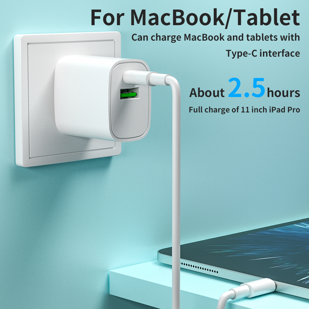 Oval shaped USB C Wall Charger single port/2 Ports Type C Charger with QC3.0 Dual USB 18W Pd Fast Phone Charger US EU UK Plug