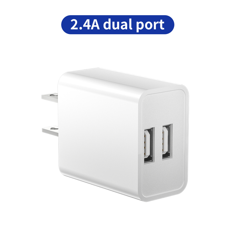 Factory Direct Selling US EU UK Plug Quick Charger 12W Cell Phone Dual Port USB Wall Charger