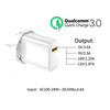 QC3.0 Super Fast Mobile Phone Charger 22.5W USB Phone Charger Power Adapter Travel Charger