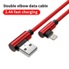90 Degree USB Data Charger Cable for iPhone for iPad Type C Micro USB for Samsung for Huawei Phone Short Cord Charg