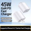 45W US PD Fast Charger Single C Port Adapter for Laptop Smartphone Home & Travel Wall Charger