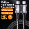  USB3.2 20gbps Thunderbolt 4 Data Cable PD240W 5A Fast Charging USB C to Type C 4K@60Hz USB C Cable for iPhone 15 MacBook PRO