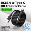USB 3.0 Type-C to USB 3.0 Male PD Fast Charging Cable 5Gbps 3A 60W Mobile Phone Cable